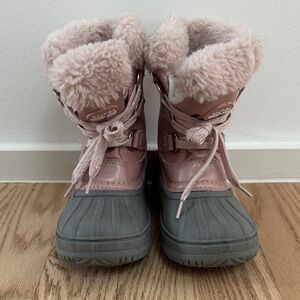 Nautica Blush and Charcoal Winter Boots Girls Size 11